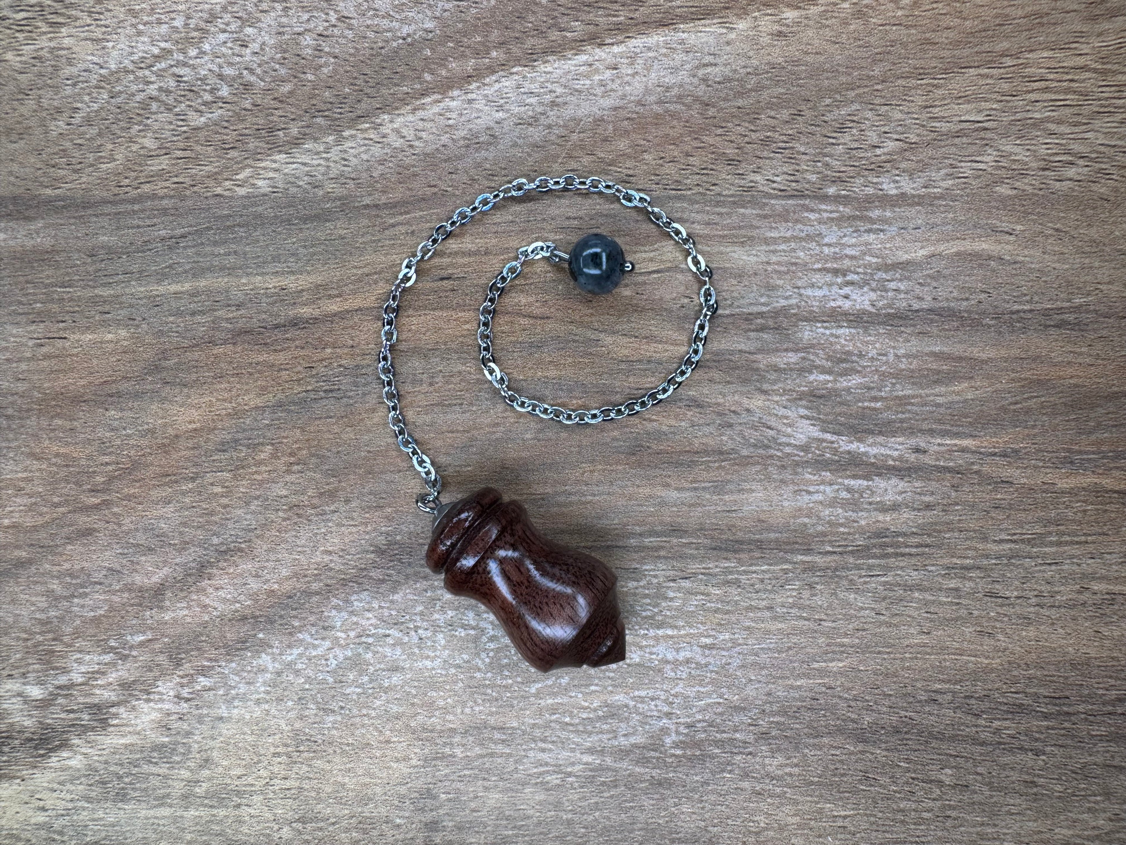 Walnut Pendulum with Larvikite