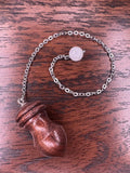 Walnut Pendulum with Rainbow Moonstone
