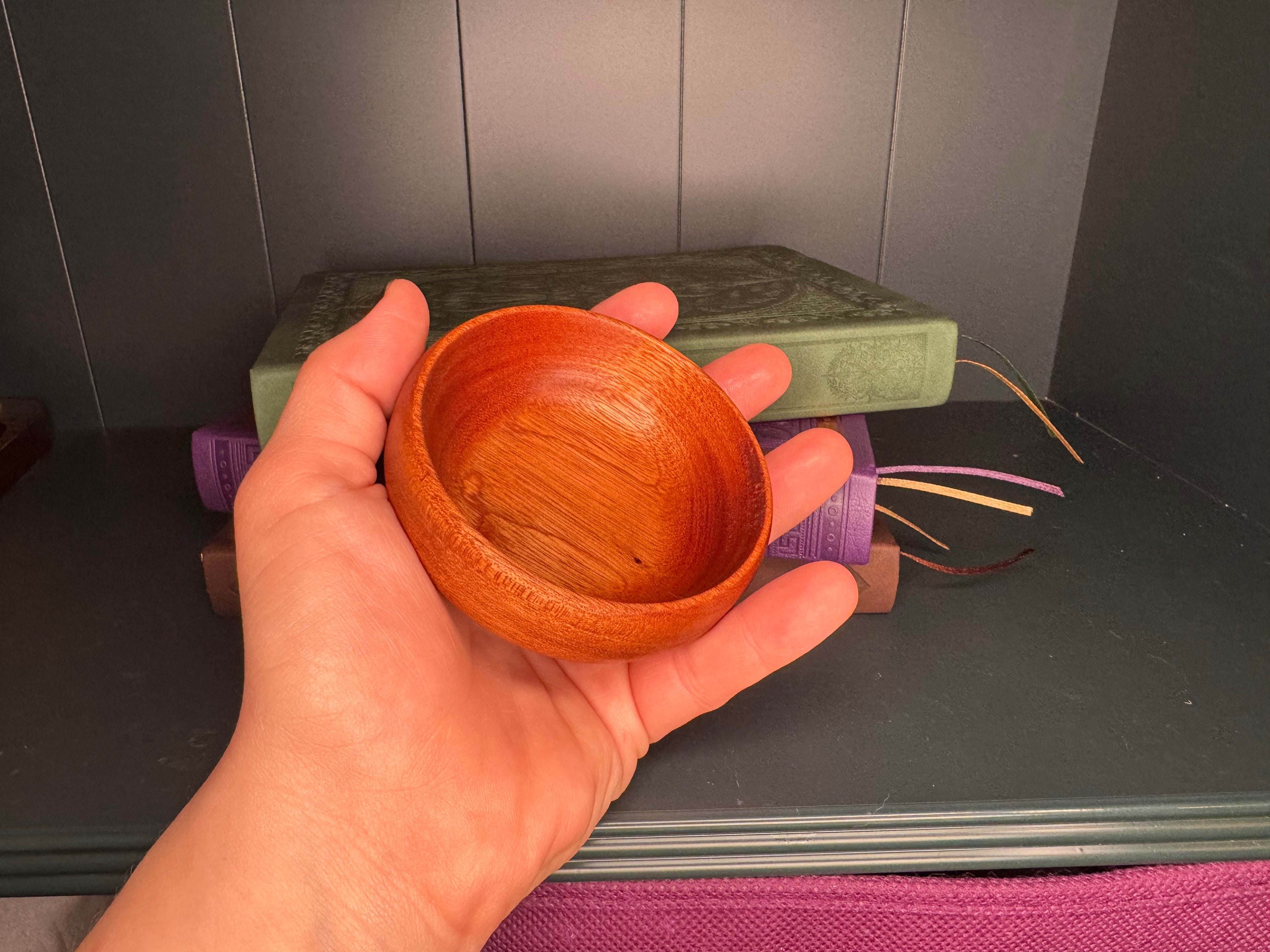 Handcrafted Sapele Wood Offering Bowl